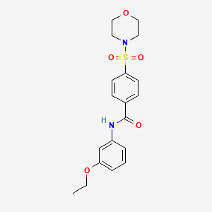 molecular formula C19H22N2O5S B2813792 N-(3-乙氧基苯基)-4-(吗啉磺酰)苯甲酰胺 CAS No. 306289-48-5