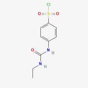 molecular formula C9H11ClN2O3S B2813799 4-(3-Ethyl-ureido)-benzenesulfonyl chloride CAS No. 677326-98-6