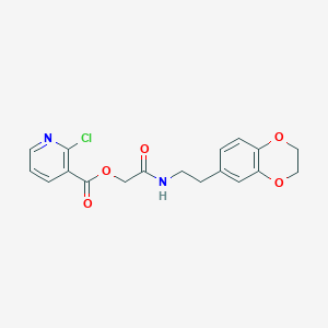 molecular formula C18H17ClN2O5 B2813813 {[2-(2,3-Dihydro-1,4-benzodioxin-6-yl)ethyl]carbamoyl}methyl 2-chloropyridine-3-carboxylate CAS No. 927270-66-4