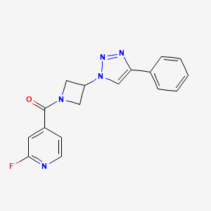 molecular formula C17H14FN5O B2813814 2-fluoro-4-[3-(4-phenyl-1H-1,2,3-triazol-1-yl)azetidine-1-carbonyl]pyridine CAS No. 1797044-04-2