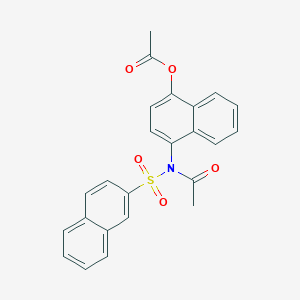 molecular formula C24H19NO5S B281382 4-[Acetyl(2-naphthylsulfonyl)amino]-1-naphthyl acetate 