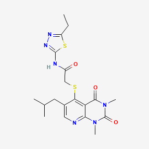 N-(5-ethyl-1,3,4-thiadiazol-2-yl)-2-((6-isobutyl-1,3-dimethyl-2,4-dioxo-1,2,3,4-tetrahydropyrido[2,3-d]pyrimidin-5-yl)thio)acetamide