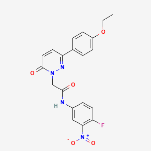 molecular formula C20H17FN4O5 B2813825 2-[3-(4-ethoxyphenyl)-6-oxopyridazin-1-yl]-N-(4-fluoro-3-nitrophenyl)acetamide CAS No. 899753-03-8