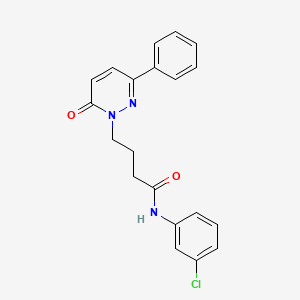 molecular formula C20H18ClN3O2 B2813827 N-(3-chlorophenyl)-4-(6-oxo-3-phenylpyridazin-1(6H)-yl)butanamide CAS No. 953158-20-8