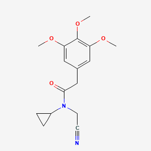 molecular formula C16H20N2O4 B2813828 N-(cyanomethyl)-N-cyclopropyl-2-(3,4,5-trimethoxyphenyl)acetamide CAS No. 1252544-44-7