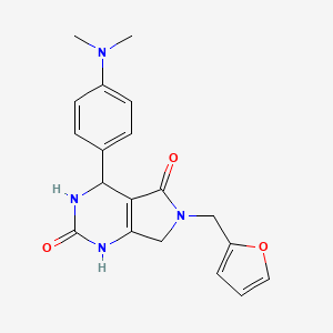 4-(4-(dimethylamino)phenyl)-6-(furan-2-ylmethyl)-3,4,6,7-tetrahydro-1H-pyrrolo[3,4-d]pyrimidine-2,5-dione