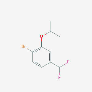 molecular formula C10H11BrF2O B2813835 1-Bromo-4-(difluoromethyl)-2-propan-2-yloxybenzene CAS No. 2248300-29-8