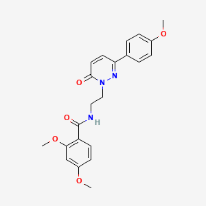 molecular formula C22H23N3O5 B2813836 2,4-dimethoxy-N-(2-(3-(4-methoxyphenyl)-6-oxopyridazin-1(6H)-yl)ethyl)benzamide CAS No. 923246-18-8