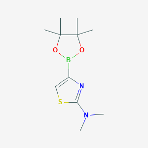 molecular formula C11H19BN2O2S B2813844 2-(Dimethylamino)thiazole-4-boronic acid pinacol ester CAS No. 1311413-01-0