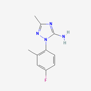 molecular formula C10H11FN4 B2813850 1-(4-fluoro-2-methylphenyl)-3-methyl-1H-1,2,4-triazol-5-amine CAS No. 1341439-39-1