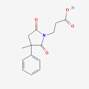 3-(3-Methyl-2,5-dioxo-3-phenylpyrrolidin-1-yl)propanoic acid