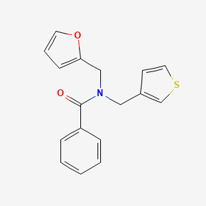 N-(furan-2-ylmethyl)-N-(thiophen-3-ylmethyl)benzamide