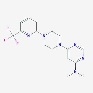 N,N-Dimethyl-6-[4-[6-(trifluoromethyl)pyridin-2-yl]piperazin-1-yl]pyrimidin-4-amine