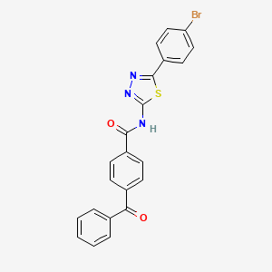 molecular formula C22H14BrN3O2S B2813871 4-benzoyl-N-[5-(4-bromophenyl)-1,3,4-thiadiazol-2-yl]benzamide CAS No. 391227-56-8