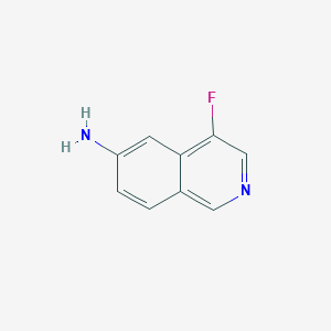 molecular formula C9H7FN2 B2813880 4-氟异喹啉-6-胺 CAS No. 2378808-42-3