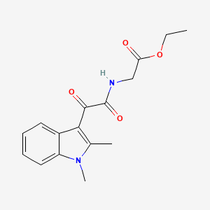 molecular formula C16H18N2O4 B2813881 Ethyl 2-[[2-(1,2-dimethylindol-3-yl)-2-oxoacetyl]amino]acetate CAS No. 130398-80-0