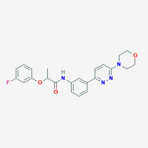 2-(3-fluorophenoxy)-N-(3-(6-morpholinopyridazin-3-yl)phenyl)propanamide