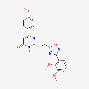 2-(((3-(2,3-Dimethoxyphenyl)-1,2,4-oxadiazol-5-yl)methyl)thio)-6-(4-methoxyphenyl)pyrimidin-4-ol