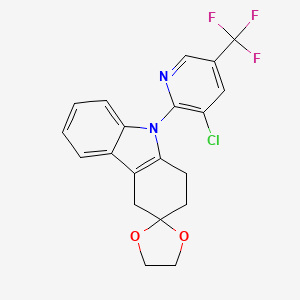 9-[3-Chloro-5-(trifluoromethyl)pyridin-2-yl]-1,2,4,9-tetrahydrospiro[carbazole-3,2'-[1,3]dioxolane]