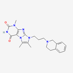 8-(3-(3,4-dihydroisoquinolin-2(1H)-yl)propyl)-1,6,7-trimethyl-1H-imidazo[2,1-f]purine-2,4(3H,8H)-dione