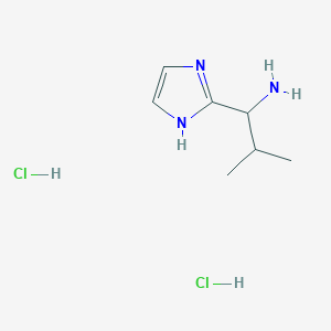 molecular formula C7H15Cl2N3 B2813896 1-(1H-imidazol-2-yl)-2-methylpropan-1-amine dihydrochloride CAS No. 1797398-18-5