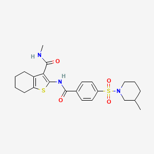 N-methyl-2-(4-((3-methylpiperidin-1-yl)sulfonyl)benzamido)-4,5,6,7-tetrahydrobenzo[b]thiophene-3-carboxamide