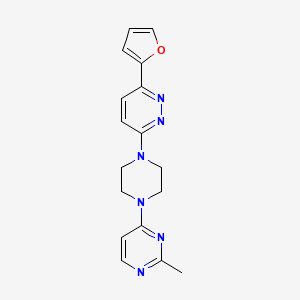 molecular formula C17H18N6O B2813904 3-(Furan-2-yl)-6-[4-(2-methylpyrimidin-4-yl)piperazin-1-yl]pyridazine CAS No. 2380193-41-7