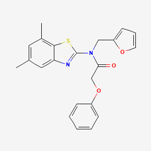 N-(5,7-dimethylbenzo[d]thiazol-2-yl)-N-(furan-2-ylmethyl)-2-phenoxyacetamide