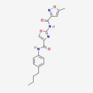 molecular formula C19H20N4O4 B2813909 N-(4-((4-butylphenyl)carbamoyl)oxazol-2-yl)-5-methylisoxazole-3-carboxamide CAS No. 1428375-48-7