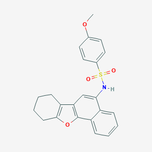 molecular formula C23H21NO4S B281391 4-methoxy-N-(7,8,9,10-tetrahydronaphtho[1,2-b][1]benzofuran-5-yl)benzenesulfonamide 