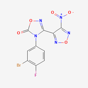 4-(3-Bromo-4-fluorophenyl)-3-(4-nitro-1,2,5-oxadiazol-3-yl)-1,2,4-oxadiazol-5(4H)-one