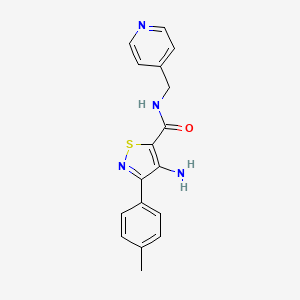4-amino-N-(pyridin-4-ylmethyl)-3-(p-tolyl)isothiazole-5-carboxamide