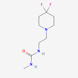 molecular formula C9H17F2N3O B2813919 1-[2-(4,4-二氟哌啶-1-基)乙基]-3-甲基脲 CAS No. 1823323-34-7