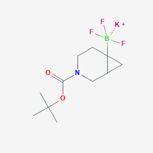 molecular formula C11H18BF3KNO2 B2813925 Potassium (3-(tert-butoxycarbonyl)-3-azabicyclo[4.1.0]heptan-6-yl)trifluoroborate CAS No. 2095504-46-2