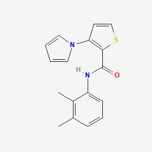 molecular formula C17H16N2OS B2813929 N-(2,3-dimethylphenyl)-3-(1H-pyrrol-1-yl)-2-thiophenecarboxamide CAS No. 866017-77-8