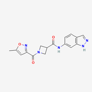N-(1H-indazol-6-yl)-1-(5-methylisoxazole-3-carbonyl)azetidine-3-carboxamide