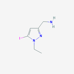molecular formula C6H10IN3 B2813937 (1-Ethyl-5-iodopyrazol-3-yl)methanamine CAS No. 2226181-78-6