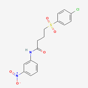 molecular formula C16H15ClN2O5S B2813938 4-((4-chlorophenyl)sulfonyl)-N-(3-nitrophenyl)butanamide CAS No. 941987-95-7