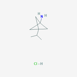 molecular formula C8H16ClN B2813947 3-Isopropylbicyclo[1.1.1]pentan-1-amine hydrochloride CAS No. 1886967-00-5