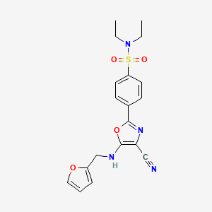 4-(4-cyano-5-((furan-2-ylmethyl)amino)oxazol-2-yl)-N,N-diethylbenzenesulfonamide