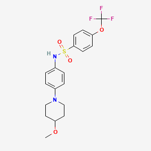 molecular formula C19H21F3N2O4S B2813957 N-(4-(4-methoxypiperidin-1-yl)phenyl)-4-(trifluoromethoxy)benzenesulfonamide CAS No. 1797889-04-3