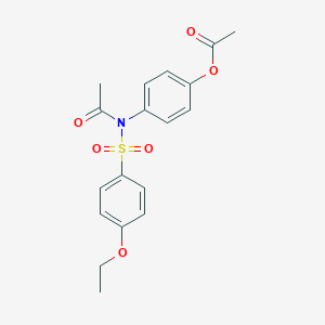 molecular formula C18H19NO6S B281396 4-{Acetyl[(4-ethoxyphenyl)sulfonyl]amino}phenyl acetate 