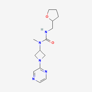 1-Methyl-3-(oxolan-2-ylmethyl)-1-(1-pyrazin-2-ylazetidin-3-yl)urea