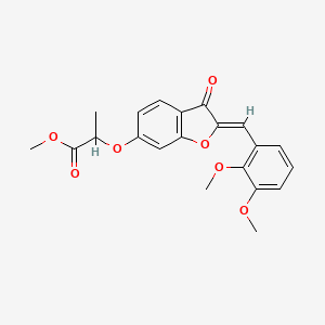 (Z)-methyl 2-((2-(2,3-dimethoxybenzylidene)-3-oxo-2,3-dihydrobenzofuran-6-yl)oxy)propanoate