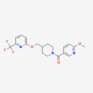 (6-Methoxypyridin-3-yl)-[4-[[6-(trifluoromethyl)pyridin-2-yl]oxymethyl]piperidin-1-yl]methanone