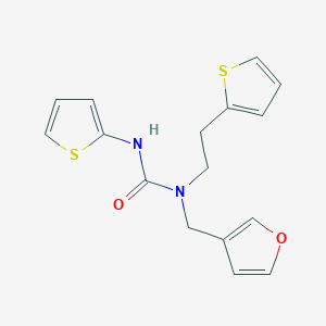 molecular formula C16H16N2O2S2 B2813986 1-(Furan-3-ylmethyl)-3-(thiophen-2-yl)-1-(2-(thiophen-2-yl)ethyl)urea CAS No. 1421512-94-8