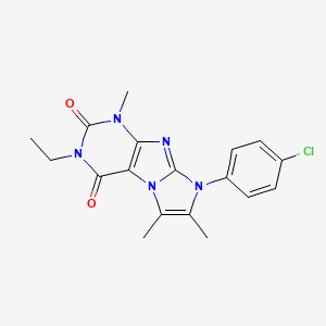 8-(4-chlorophenyl)-3-ethyl-1,6,7-trimethyl-1H-imidazo[2,1-f]purine-2,4(3H,8H)-dione