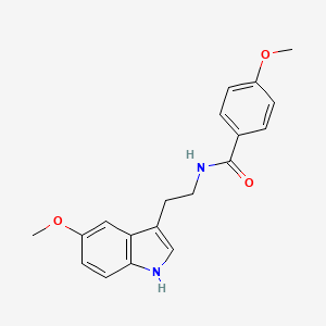 molecular formula C19H20N2O3 B2814008 4-methoxy-N-[2-(5-methoxy-1H-indol-3-yl)ethyl]benzamide CAS No. 363590-98-1