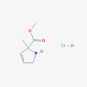 molecular formula C7H12ClNO2 B2814024 Methyl 5-methyl-1,2-dihydropyrrole-5-carboxylate;hydrochloride CAS No. 2490374-73-5