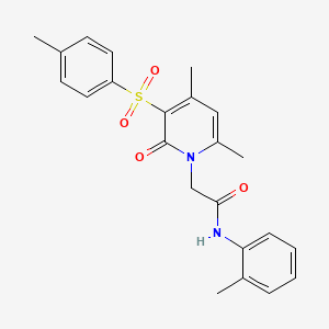 2-(4,6-dimethyl-2-oxo-3-tosylpyridin-1(2H)-yl)-N-(o-tolyl)acetamide